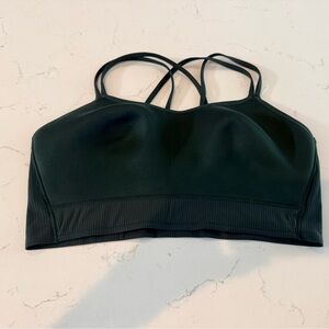 lululemon athletica Dark Green Strappy Sports Bra